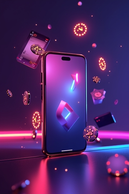 Smartfon z aplikacją kasyna
